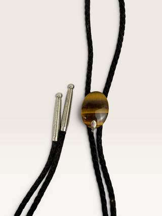 Tiger's Eye Pendant Bolo Tie