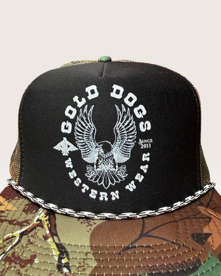Gold Dogs Western Wear Flat BillTrucker Hat
