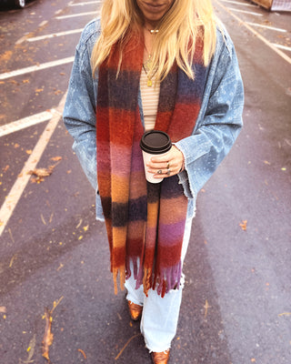 Stay Cozy Oversized Fringe Scarf