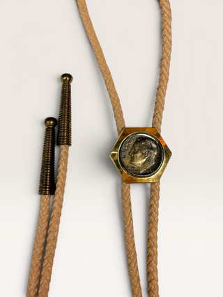 Vintage Roosevelt Dime Bolo Tie
