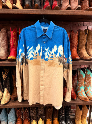 Men's Vintage Wrangler Snap Up Sz XL