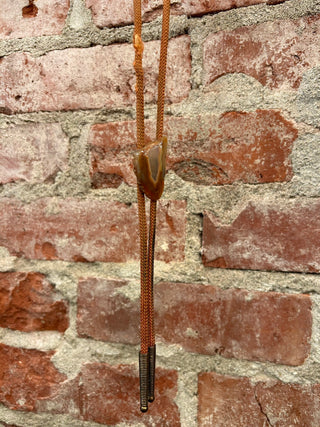 Polished Agate Shard Bolo Tie