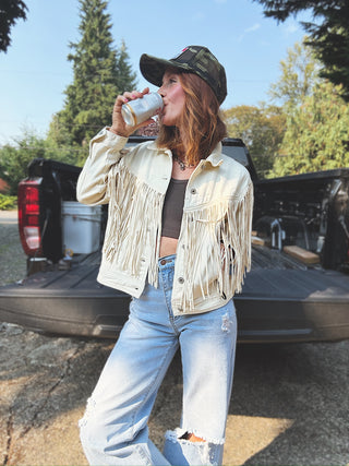Nomad Denim Fringe Jacket