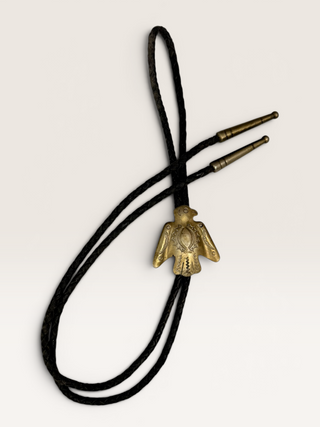 Vintage Brass Thunderbird Bolo Tie