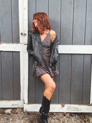 Good Times Plaid Mini Dress