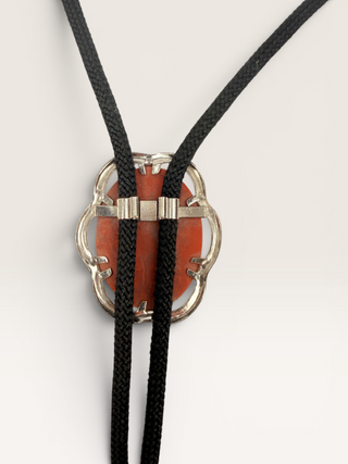 Red Jasper in Silver Bolo Tie