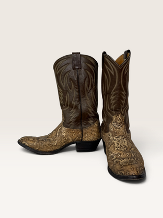 Nocona Genuine Snakeskin Cowboy Boots Men's Size 10.5