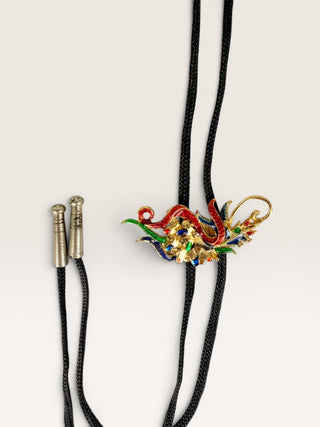 Gold Abstract Vintage Bolo Tie