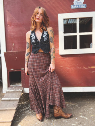 Cherry Bomb Denim Vest