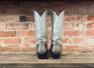 Cat’s Paw Vintage Snakeskin Women's Cowboy Boots Size 7.5 Wide /Men’s Size 6