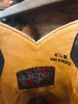 Old Gringo Leopard Studded Harness Women's Cowboy Boots Size 6.5