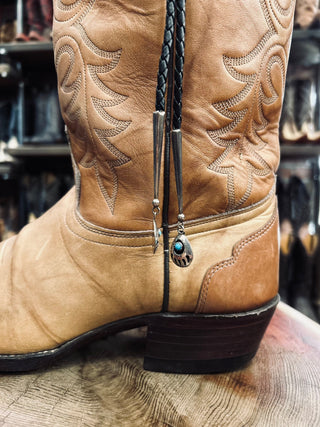 Sterling & Turquoise Bear Paws Bolo Tie