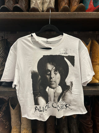 Chop Shop Alice Cooper Poison Distressed Crop Top T-shirt