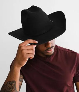 Twister Black Felt Crushable Cowboy Hat