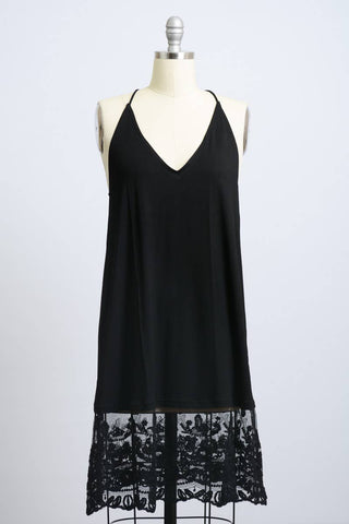 Sugar On Me Lace Trim Tank Dress