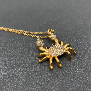 18k Gold Claws Crab Necklace