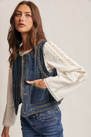 Livin' On A Prayer Denim Vest