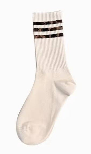 Hysteria Leopard Crew Socks