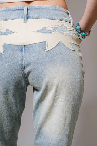 Miley Washed Western Accent Jeans