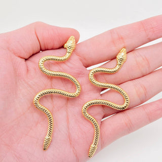 Snake 18K Gold Plated Stainless Steel Post Earrings