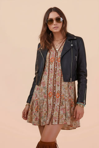 In Bloom Mini Dress Natural