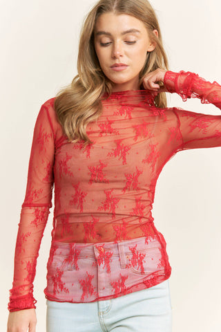 Lady Lux Lace Layering Top