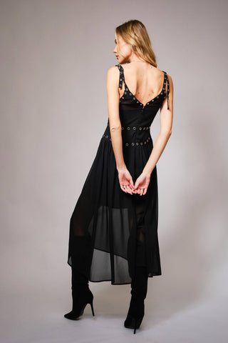 Joan Grommet Eyelet Midi Dress