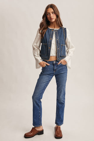 Livin' On A Prayer Denim Vest