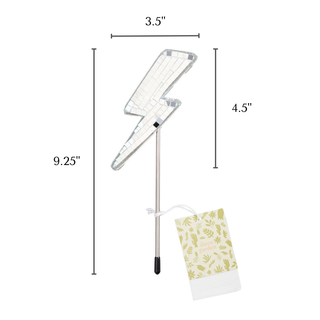 Disco Lightning Bolt Plant Stake