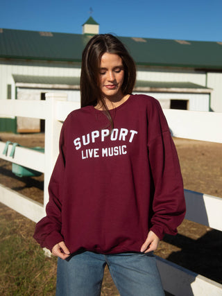 Country Music Makes You Live Longer Crew Neck Sweatshirt