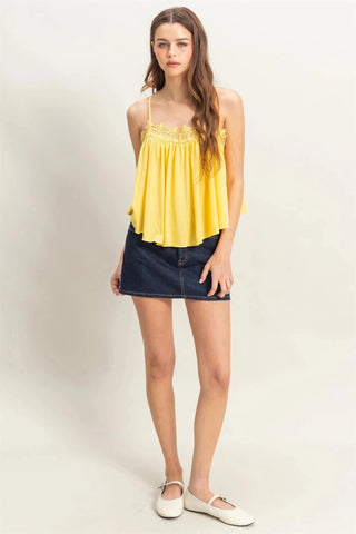 On To You Ruffle Tank