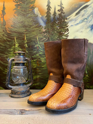 Head Cut Alligator Men’s Cowboy Boots Size 11